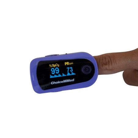 Oxímetro dedo, Pulsioximetro de dedo profesional portátil con pantalla LCD  para mediciones de pulso (PR) y saturación de oxígeno (SpO2) 