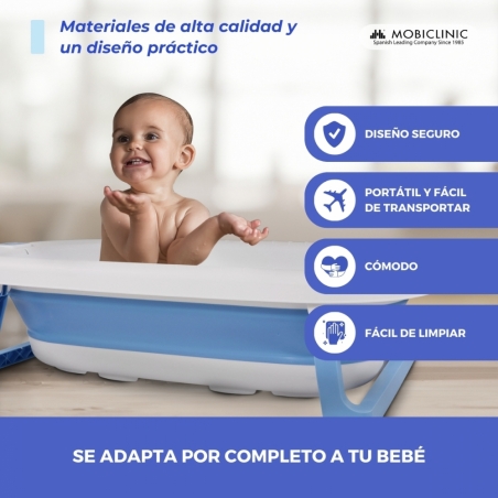 Bañeras Bebé Plegable Azul - Bañeras Viaje Bebés - Bañeras Portátiles